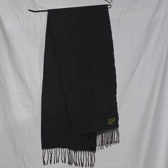 Peter Macarthur Made in Scotland UK Cashmere Merino Wool Blend Scarf - Charcoal - Picture 1 of 3